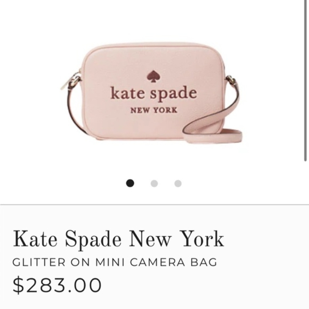 kate spade blush pink mini crossbody camera bag
